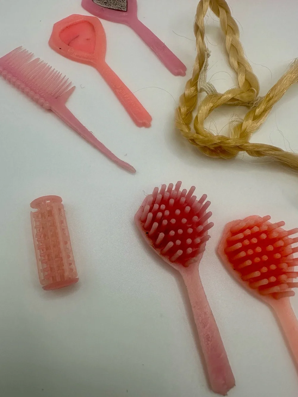 Vtg Barbie 1960s Hair Fair Braids Brush Comb Mirror Curler Lot Mattel Clone